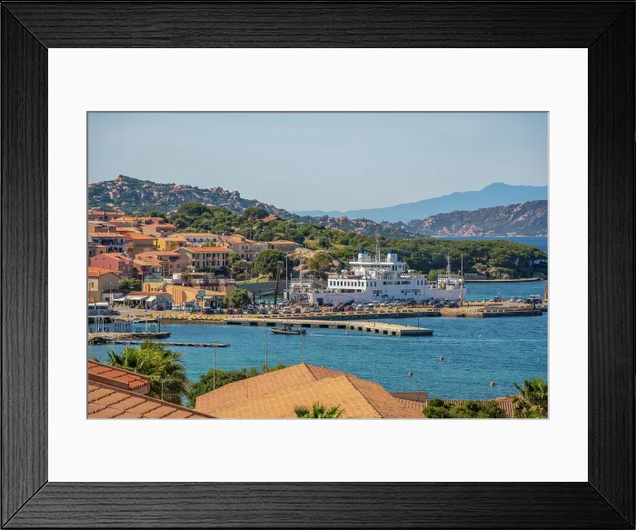 Framed Print : Elevated view of harbour and Palau town, Palau, Sardinia, Italy, Mediterranean, Europe Framed Print : Elevated view of harbour and Palau town, Palau, Sardinia, Italy, Mediterranean, Europe