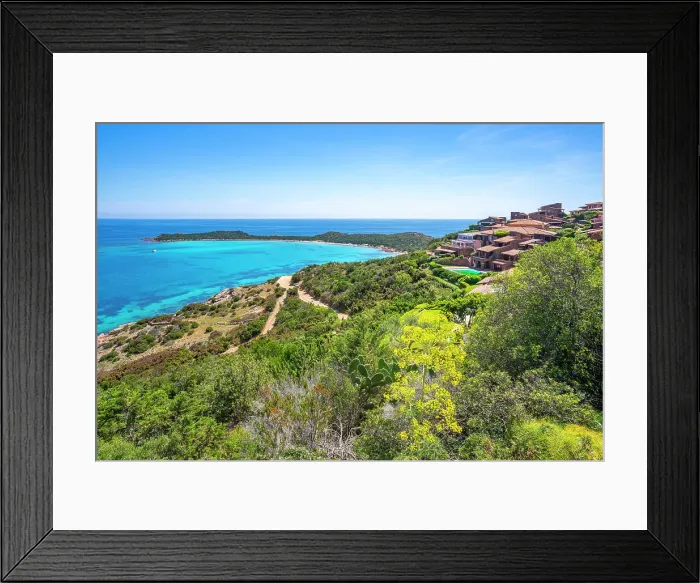 Framed Print : View of Capo Coda Cavallo from elevated position, Sardinia, Italy, Mediterranean, Europe Framed Print : View of Capo Coda Cavallo from elevated position, Sardinia, Italy, Mediterranean, Europe