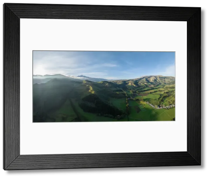 Framed Print : Aerial view of landscape, Zuleta, Imbabura, Ecuador, South America Framed Print : Aerial view of landscape, Zuleta, Imbabura, Ecuador, South America