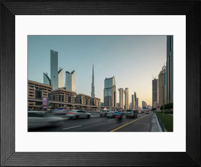 Framed Print : Burj Khalifa and Sheikh Zayed Road, Downtown, Dubai, United Arab Emirates, Middle East Framed Print : Burj Khalifa and Sheikh Zayed Road, Downtown, Dubai, United Arab Emirates, Middle East