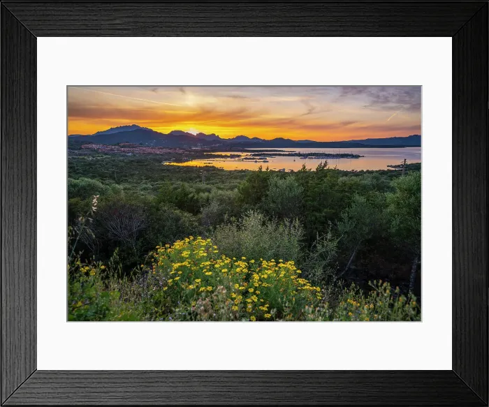 Framed Print : View of Melamar and mountainous backdrop at sunset, Sardinia, Italy, Mediterranean, Europe Framed Print : View of Melamar and mountainous backdrop at sunset, Sardinia, Italy, Mediterranean, Europe