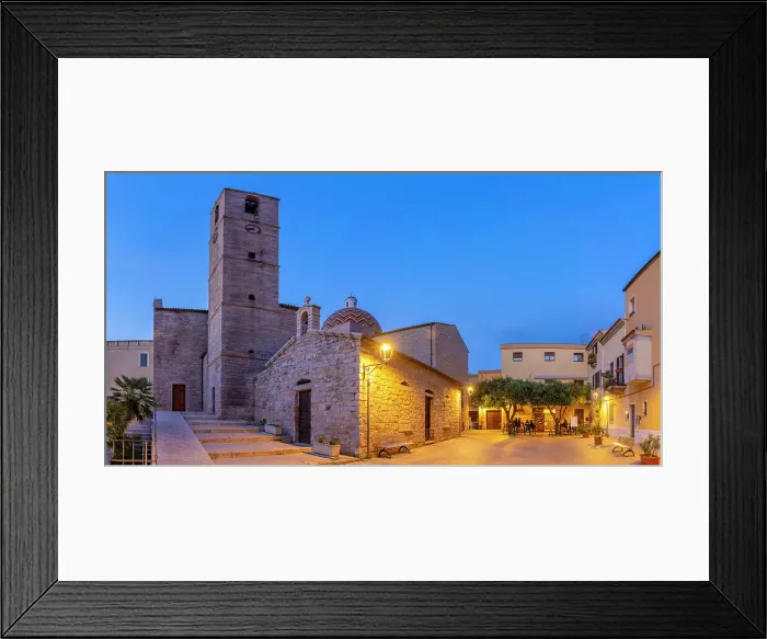 Framed Print : View of Chiesa Parrocchiale di S. Paolo Apostolo church at dusk, Olbia, Sardinia, Italy, Mediterranean, Europe Framed Print : View of Chiesa Parrocchiale di S. Paolo Apostolo church at dusk, Olbia, Sardinia, Italy, Mediterranean, Europe