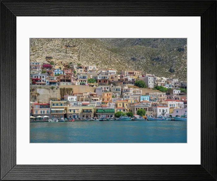 Framed Print : View of port and town of Kalimnos with hills in the background, Kalimnos, Dodecanese Islands, Greek Islands, Greece, Europe Framed Print : View of port and town of Kalimnos with hills in the background, Kalimnos, Dodecanese Islands, Greek Islands, Greece, Europe