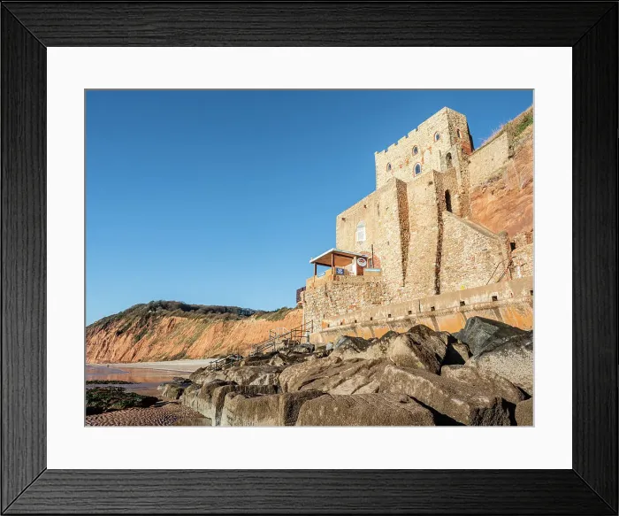 Framed Print : The Clock Tower and cafe, Jacob's Ladder Beach, Sidmouth, Devon, England, United Kingdom, Europe Framed Print : The Clock Tower and cafe, Jacob's Ladder Beach, Sidmouth, Devon, England, United Kingdom, Europe