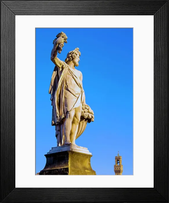 Framed Print : Statue of Autumn, Ponte Santa Trinita, Florence (Firenze), Tower of Palazzo Vecchio, UNESCO World Heritage Site, Tuscany, Italy, Europe Framed Print : Statue of Autumn, Ponte Santa Trinita, Florence (Firenze), Tower of Palazzo Vecchio, UNESCO World Heritage Site, Tuscany, Italy, Europe