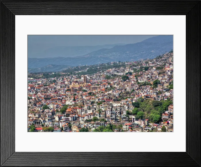 Framed Print : Overview, Taxco, Guerrero, Mexico, North America Framed Print : Overview, Taxco, Guerrero, Mexico, North America