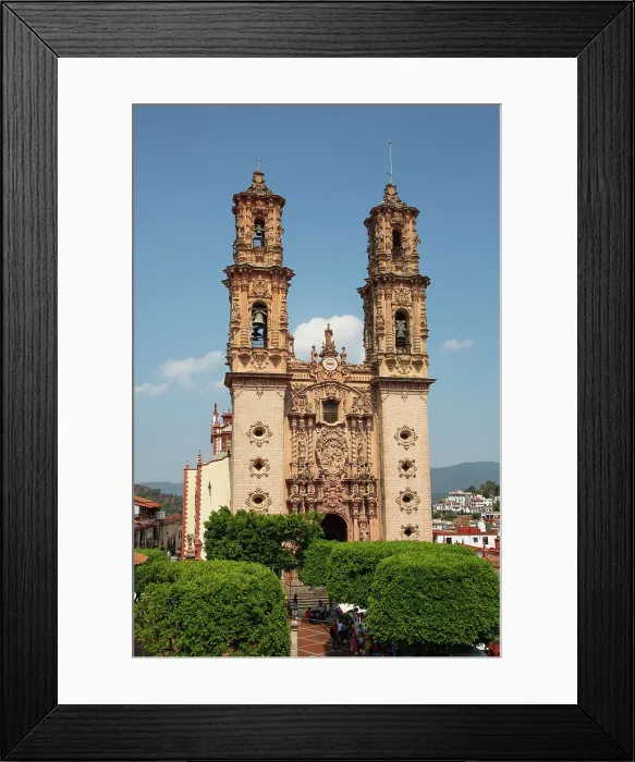 Framed Print : Churrigueresque Style Towers, Church of Santa Prisca de Taxco, founded 1751, UNESCO World Heritage Site, Taxco, Guerrero, Mexico, North America Framed Print : Churrigueresque Style Towers, Church of Santa Prisca de Taxco, founded 1751, UNESCO World Heritage Site, Taxco, Guerrero, Mexico, North America