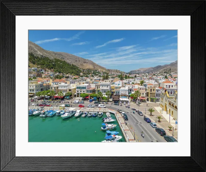 Framed Print : Aerial view of Kalimnos town, Kalimnos, Dodecanese Islands, Greek Islands, Greece, Europe Framed Print : Aerial view of Kalimnos town, Kalimnos, Dodecanese Islands, Greek Islands, Greece, Europe
