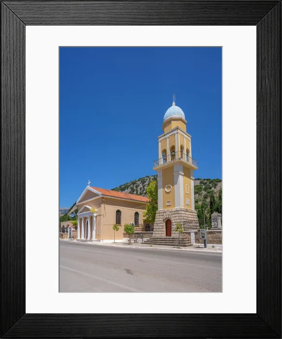 Framed Print : View of Greek Orthodox Church near Argostoli, capital of Cephalonia, Kefalonia, Ionian Islands, Greek Islands, Greece, Europe Framed Print : View of Greek Orthodox Church near Argostoli, capital of Cephalonia, Kefalonia, Ionian Islands, Greek Islands, Greece, Europe