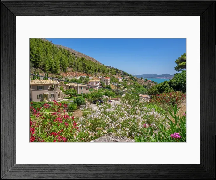 Framed Print : View of coastline and sea from near Kourouklata, Kefalonia, Ionian Islands, Greek Islands, Greece, Europe Framed Print : View of coastline and sea from near Kourouklata, Kefalonia, Ionian Islands, Greek Islands, Greece, Europe