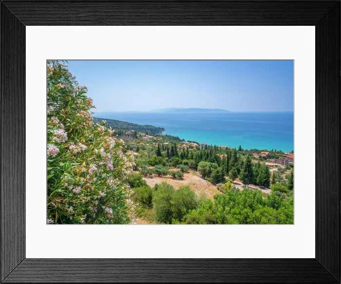 Framed Print : View of olive groves and coastline near Lourdata, Kefalonia, Ionian Islands, Greek Islands, Greece, Europe Framed Print : View of olive groves and coastline near Lourdata, Kefalonia, Ionian Islands, Greek Islands, Greece, Europe