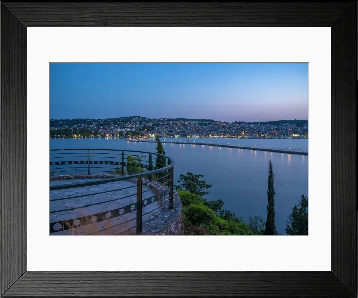 Framed Print : View of Argostoli, capital of Cephalonia and De Bosset Bridge at dusk, Argostolion, Kefalonia, Ionian Islands, Greek Islands, Greece, Europe Framed Print : View of Argostoli, capital of Cephalonia and De Bosset Bridge at dusk, Argostolion, Kefalonia, Ionian Islands, Greek Islands, Greece, Europe
