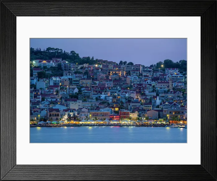Framed Print : View of Argostoli, capital of Cephalonia and De Bosset Bridge at dusk, Argostolion, Kefalonia, Ionian Islands, Greek Islands, Greece, Europe Framed Print : View of Argostoli, capital of Cephalonia and De Bosset Bridge at dusk, Argostolion, Kefalonia, Ionian Islands, Greek Islands, Greece, Europe