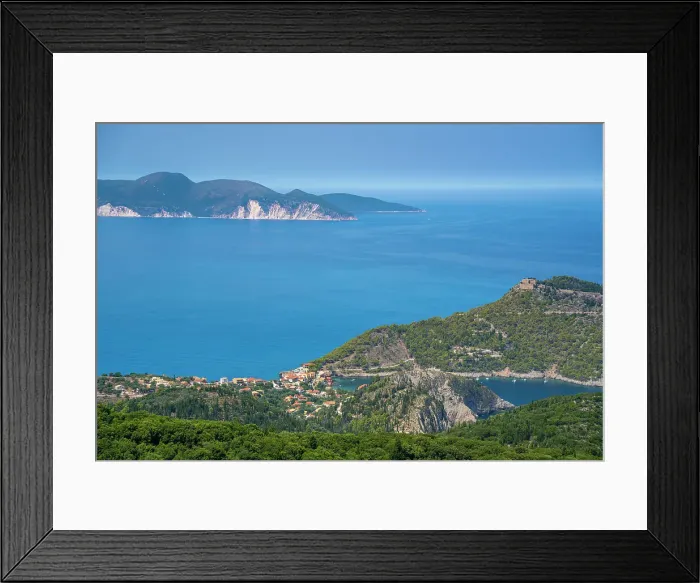 Framed Print : View of Assos, coastline, sea and hills, Assos, Kefalonia, Ionian Islands, Greek Islands, Greece, Europe Framed Print : View of Assos, coastline, sea and hills, Assos, Kefalonia, Ionian Islands, Greek Islands, Greece, Europe
