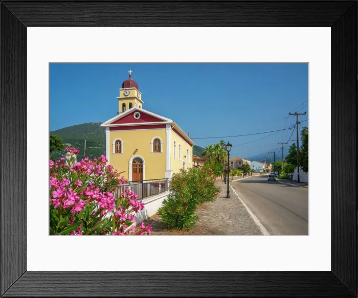 Framed Print : View of church in Sami, Sami, Kefalonia, Ionian Islands, Greek Islands, Greece, Europe Framed Print : View of church in Sami, Sami, Kefalonia, Ionian Islands, Greek Islands, Greece, Europe