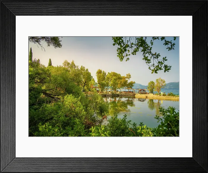 Framed Print : View of Karavomilos Lake in Sami, Sami, Kefalonia, Ionian Islands, Greek Islands, Greece, Europe Framed Print : View of Karavomilos Lake in Sami, Sami, Kefalonia, Ionian Islands, Greek Islands, Greece, Europe