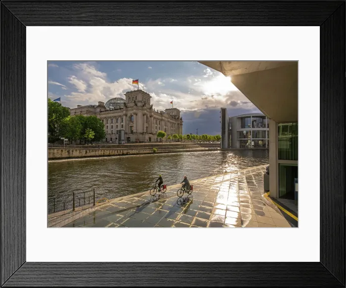 Framed Print : View of cyclists and River Spree and the Reichstag (German Parliament building), Mitte, Berlin, Germany, Europe Framed Print : View of cyclists and River Spree and the Reichstag (German Parliament building), Mitte, Berlin, Germany, Europe