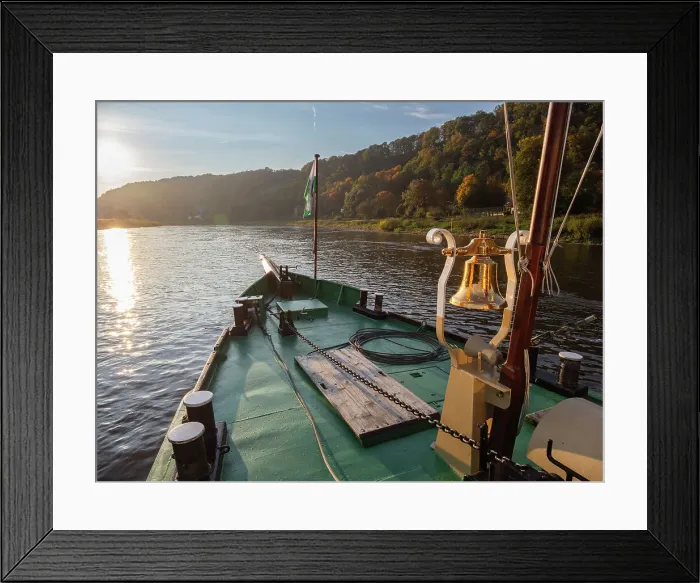 Framed Print : View on a steamboat on the Elbe River in Saxon Switzerland National Park, Saxony, Germany, Europe Framed Print : View on a steamboat on the Elbe River in Saxon Switzerland National Park, Saxony, Germany, Europe