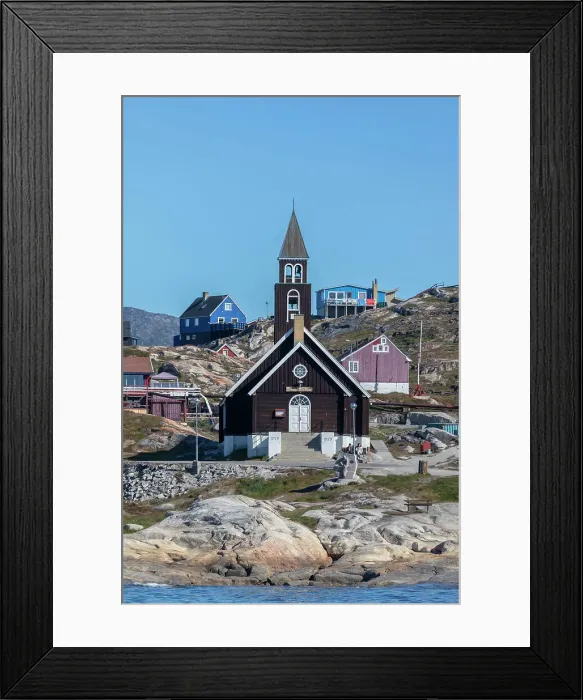 Framed Print : A view of the colorful town of Ilulissat, formerly Jakobshavn, Western Greenland, Polar Regions Framed Print : A view of the colorful town of Ilulissat, formerly Jakobshavn, Western Greenland, Polar Regions