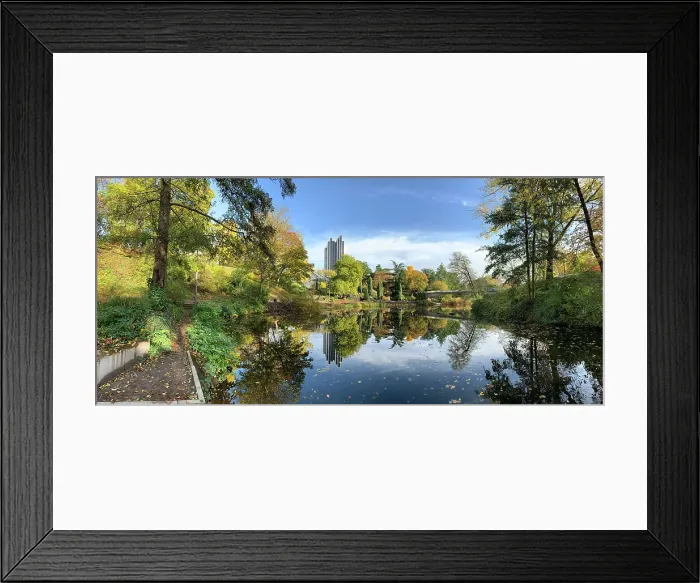 Framed Print : Hamburg Stadtpark (Hamburger Stadtpark) in the free and Hanseatic city of Hamburg, Northwest Germany, Europe