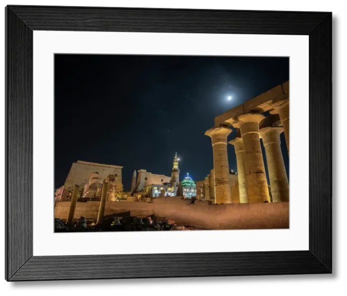 Framed Print : The Luxor Temple at night, under a full moon, constructed approximately 1400 BCE, UNESCO World Heritage Site, Luxor, Thebes, Egypt, North Africa, Africa Framed Print : The Luxor Temple at night, under a full moon, constructed approximately 1400 BCE, UNESCO World Heritage Site, Luxor, Thebes, Egypt, North Africa, Africa