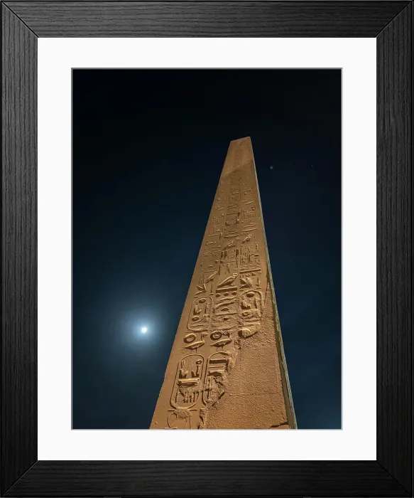 Framed Print : Obelisk at the Luxor Temple, at night under a full moon, constructed approximately 1400 BCE, UNESCO World Heritage Site, Luxor, Thebes, Egypt, North Africa, Africa Framed Print : Obelisk at the Luxor Temple, at night under a full moon, constructed approximately 1400 BCE, UNESCO World Heritage Site, Luxor, Thebes, Egypt, North Africa, Africa