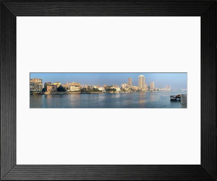 Framed Print : A panoramic view of the waterfront along the West Bank of the Nile River, Cairo, Egypt, North Africa, Africa Framed Print : A panoramic view of the waterfront along the West Bank of the Nile River, Cairo, Egypt, North Africa, Africa