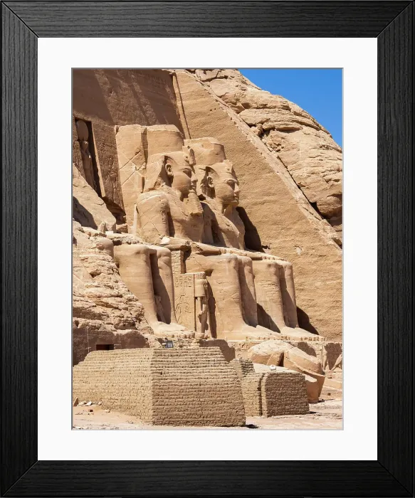 Framed Print : The Great Temple of Abu Simbel with its four iconic 20 meter tall seated colossal statues of Ramses II (Ramses The Great), UNESCO World Heritage Site, Abu Simbel, Egypt, North Africa, Africa Framed Print : The Great Temple of Abu Simbel with its four iconic 20 meter tall seated colossal statues of Ramses II (Ramses The Great), UNESCO World Heritage Site, Abu Simbel, Egypt, North Africa, Africa