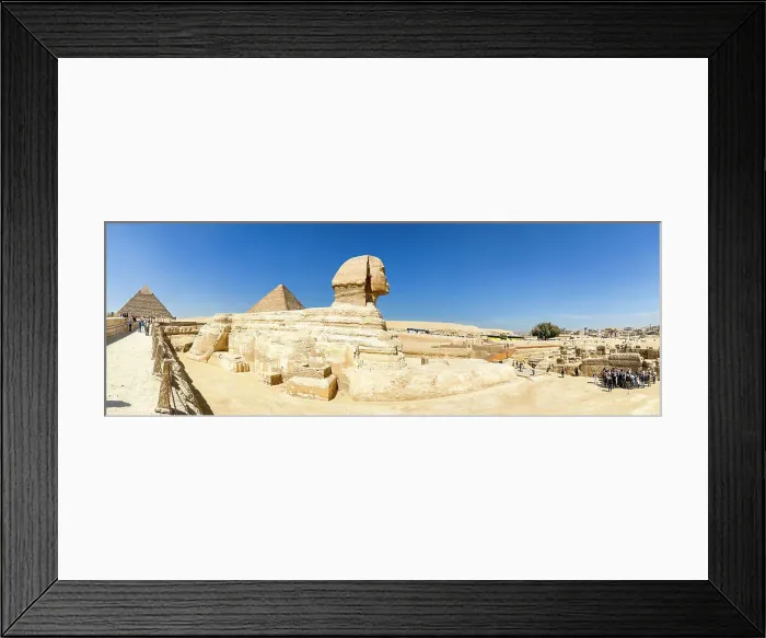 Framed Print : Panoramic view of the Sphinx and the Great Pyramid of Giza, the oldest of the Seven Wonders of the World, UNESCO World Heritage Site, Giza, Cairo, Egypt, North Africa Framed Print : Panoramic view of the Sphinx and the Great Pyramid of Giza, the oldest of the Seven Wonders of the World, UNESCO World Heritage Site, Giza, Cairo, Egypt, North Africa