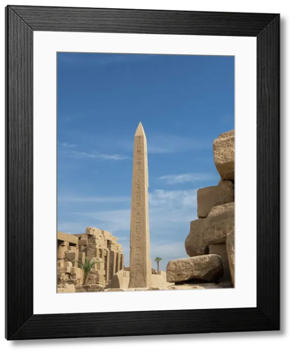 Framed Print : Oobelisk of Thutmosis I, Karnak Temple Complex, comprises a vast mix of temples, pylons, and chapels, UNESCO World Heritage Site, near Luxor, Thebes, Egypt, North Africa, Africa