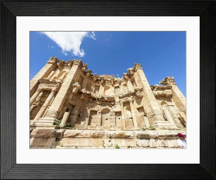 Framed Print : The Nymphaeum in the ancient city of Jerash, believed to be founded in 331 BC by Alexander the Great, Jerash, Jordan, Middle East Framed Print : The Nymphaeum in the ancient city of Jerash, believed to be founded in 331 BC by Alexander the Great, Jerash, Jordan, Middle East