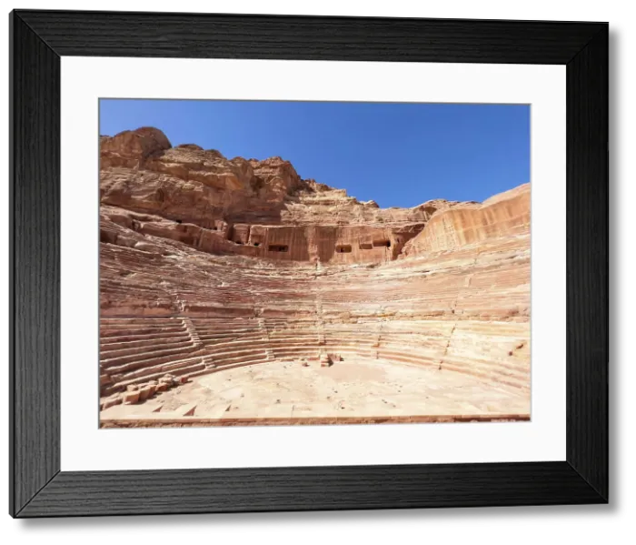 Framed Print : The Theatre, Petra Archaeological Park, UNESCO World Heritage Site, one of the New Seven Wonders of the World, Petra, Jordan, Middle East Framed Print : The Theatre, Petra Archaeological Park, UNESCO World Heritage Site, one of the New Seven Wonders of the World, Petra, Jordan, Middle East