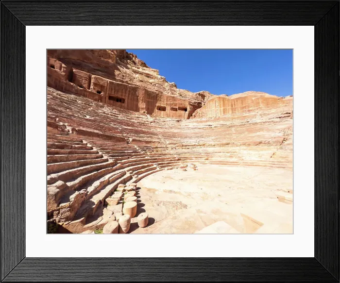 Framed Print : The Theatre, Petra Archaeological Park, UNESCO World Heritage Site, one of the New Seven Wonders of the World, Petra, Jordan, Middle East Framed Print : The Theatre, Petra Archaeological Park, UNESCO World Heritage Site, one of the New Seven Wonders of the World, Petra, Jordan, Middle East