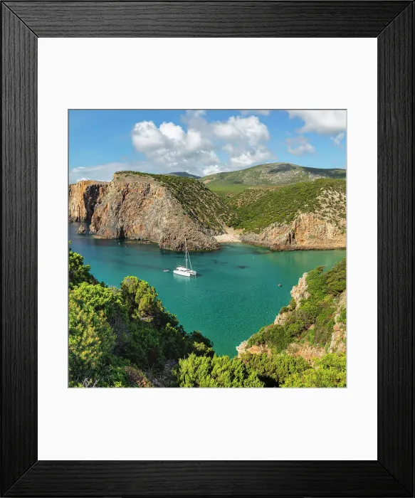 Framed Print : Cala Domestica, Buggerru, Costa Verde, Sulcis Iglesiente district, Sardinia, Italy, Mediterranean, Europe Framed Print : Cala Domestica, Buggerru, Costa Verde, Sulcis Iglesiente district, Sardinia, Italy, Mediterranean, Europe