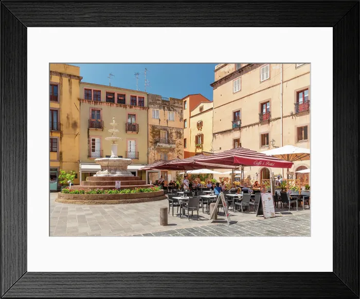 Framed Print : Street cafe in the old town of Bosa, Oristano district, Sardinia, Italy, Mediterranean, Europe Framed Print : Street cafe in the old town of Bosa, Oristano district, Sardinia, Italy, Mediterranean, Europe