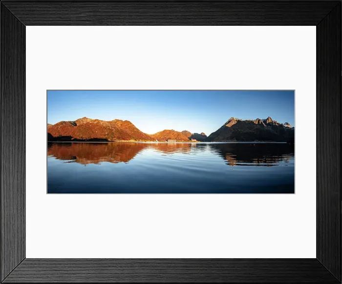 Framed Print : Autumn sunrise over mountains and coastal village of Sildpollnes, Austnesfjorden, Svolvaer, Lofoten Islands, Nordland, Norway, Scandinavia, Europe Framed Print : Autumn sunrise over mountains and coastal village of Sildpollnes, Austnesfjorden, Svolvaer, Lofoten Islands, Nordland, Norway, Scandinavia, Europe