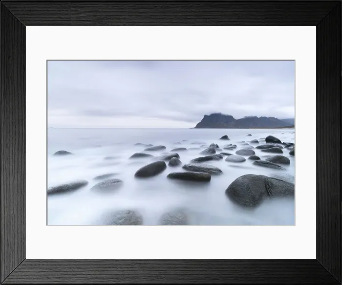 Framed Print : Clouds at dusk over rocks washed by the Arctic sea at Uttakleiv beach, Vestvagoy, Lofoten Islands, Nordland, Norway, Scandinavia, Europe Framed Print : Clouds at dusk over rocks washed by the Arctic sea at Uttakleiv beach, Vestvagoy, Lofoten Islands, Nordland, Norway, Scandinavia, Europe