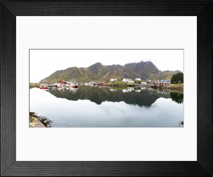 Framed Print : Fishing village of Ballstad and mountains mirrored in the calm waters of a fjord, Vestvagoy, Lofoten Islands, Nordland, Norway, Scandinavia, Europe Framed Print : Fishing village of Ballstad and mountains mirrored in the calm waters of a fjord, Vestvagoy, Lofoten Islands, Nordland, Norway, Scandinavia, Europe