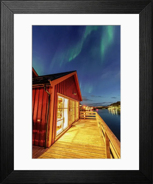 Framed Print : Illuminated red cabin under the Northern Lights, Hamnoy, Reine, Lofoten Islands, Nordland, Norway, Scandinavia, Europe Framed Print : Illuminated red cabin under the Northern Lights, Hamnoy, Reine, Lofoten Islands, Nordland, Norway, Scandinavia, Europe