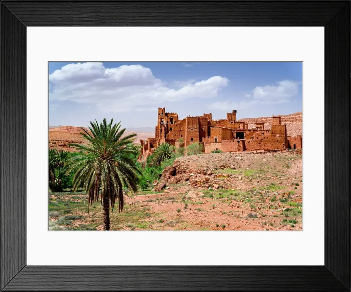 Framed Print : Ancient kasbah surrounded by palm trees, Ounila Valley, Atlas mountains, Ouarzazate province, Morocco, North Africa, Africa Framed Print : Ancient kasbah surrounded by palm trees, Ounila Valley, Atlas mountains, Ouarzazate province, Morocco, North Africa, Africa