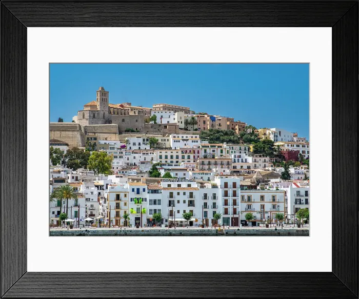 Framed Print : The old town of Ibiza, Ibiza, Balearic Islands, Spain, Mediterranean, Europe