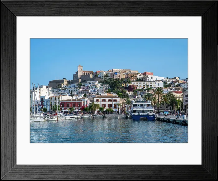 Framed Print : The old town of Ibiza with its castle seen from the harbor, UNESCO World Heritage Site, Ibiza, Balearic Islands, Spain, Mediterranean, Europe Framed Print : The old town of Ibiza with its castle seen from the harbor, UNESCO World Heritage Site, Ibiza, Balearic Islands, Spain, Mediterranean, Europe