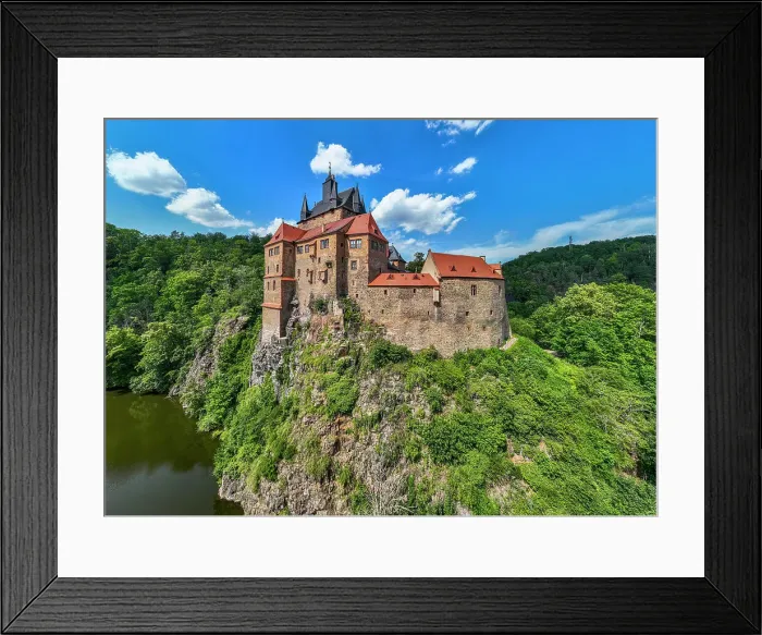 Framed Print : Aerial of Kriebstein Castle, on the Zschopau River, Kriebstein, Saxony, Germany, Europe Framed Print : Aerial of Kriebstein Castle, on the Zschopau River, Kriebstein, Saxony, Germany, Europe