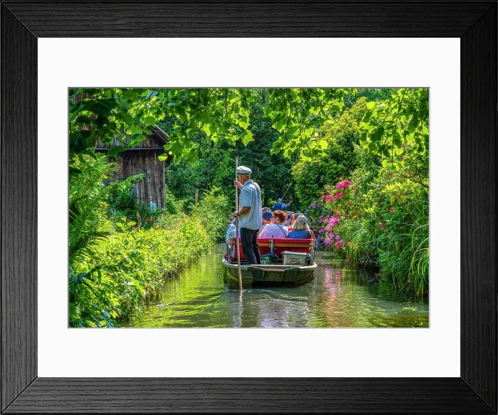 Framed Print : Tourists on a punt trip, UNESCO Biosphere Reserve, Spree Forest, Brandenburg, Germany, Europe Framed Print : Tourists on a punt trip, UNESCO Biosphere Reserve, Spree Forest, Brandenburg, Germany, Europe