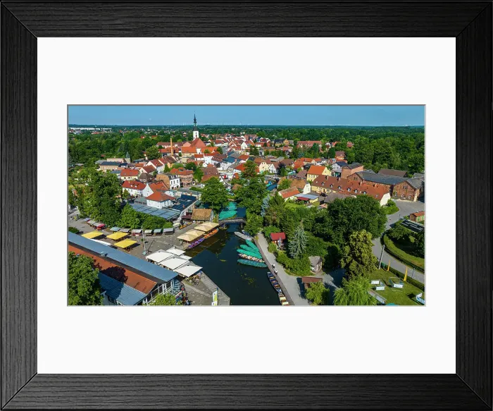 Framed Print : Aerial of Luebbenau, UNESCO Biosphere Reserve, Spree Forest, Brandenburg, Germany, Europe Framed Print : Aerial of Luebbenau, UNESCO Biosphere Reserve, Spree Forest, Brandenburg, Germany, Europe