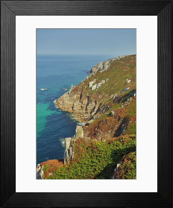 Framed Print : The wild and rugged granite cliffs of Cornwall's Atlantic coast in summer, near Pendeen, in the far west of Cornwall, England, United Kingdom, Europe Framed Print : The wild and rugged granite cliffs of Cornwall's Atlantic coast in summer, near Pendeen, in the far west of Cornwall, England, United Kingdom, Europe
