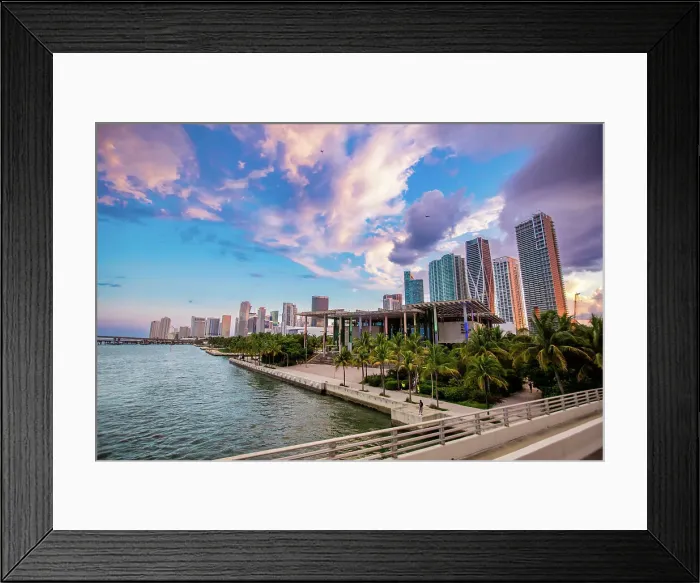 Framed Print : Miami Skyline, Florida, United States of America, North America Framed Print : Miami Skyline, Florida, United States of America, North America