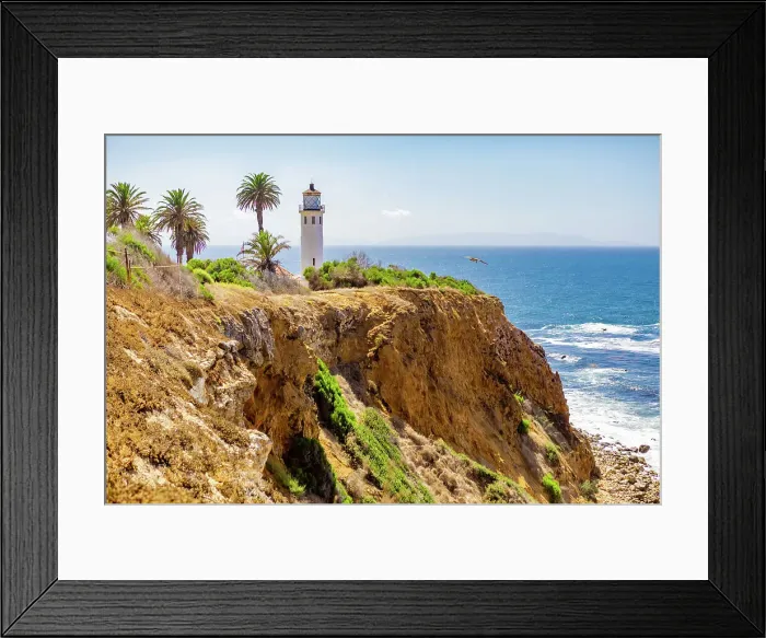 Framed Print : Palos Verdes coast with lighthouse, California, United States of America, North America Framed Print : Palos Verdes coast with lighthouse, California, United States of America, North America