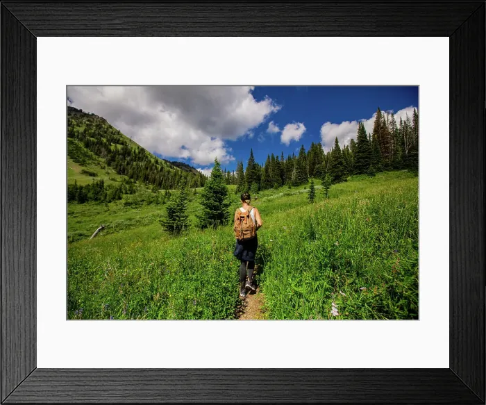 Framed Print : Walkers on Grand Teton National Park trails, Wyoming, United States of America, North America Framed Print : Walkers on Grand Teton National Park trails, Wyoming, United States of America, North America