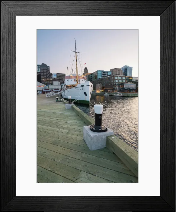 Framed Print : Downtown Halifax Waterfront Docks at sunset, Halifax, Nova Scotia, Canada, North America Framed Print : Downtown Halifax Waterfront Docks at sunset, Halifax, Nova Scotia, Canada, North America